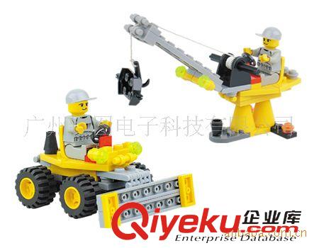 開智 開智6309小吊車 小顆粒兒童拼裝塑料益智玩具積木 批發(fā)原始圖片2