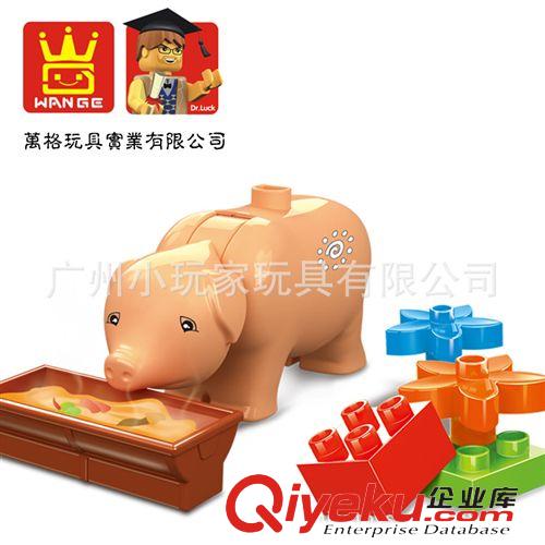 大顆粒套裝積木 zp樂博士萬格 寶寶啟蒙早教積木 奶粉禮品伙伴 二合一小桶裝