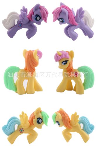 2015年1月新品 廠家直銷 現(xiàn)貨爆款小馬寶莉 卡通動漫塑膠手辦玩偶娃娃擺件原始圖片3