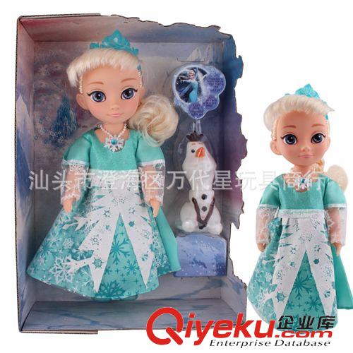 2015年1月新品 爆款冰雪音樂(lè)沙龍娃娃帶雪寶 帶音樂(lè)主題曲Let it go 新年禮物原始圖片2