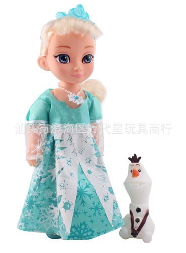 2015年1月新品 爆款冰雪音樂(lè)沙龍娃娃帶雪寶 帶音樂(lè)主題曲Let it go 新年禮物原始圖片3