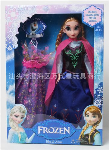 娃娃公仔專區(qū) 6關節(jié)冰雪愛莎安娜芭比娃娃 冰雪帶衣服兩款混裝 冰雪奇緣大冒險原始圖片2