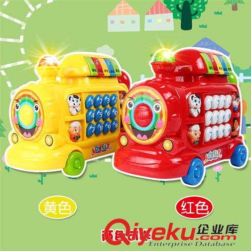 嬰幼系列 母嬰益智音樂卡通拖拉火車電話機 早教益智數字看圖原始圖片3