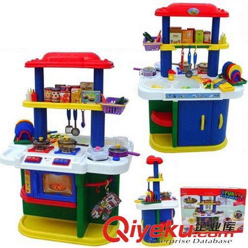 過家家系列 新款超大款帶燈光音樂做飯廚房玩具廚具餐具套裝兒童過家家原始圖片2