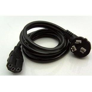 線材 廠家直銷電腦主機(jī)顯示器國(guó)標(biāo)電源線三孔品口 1.3米銅芯直插原始圖片3