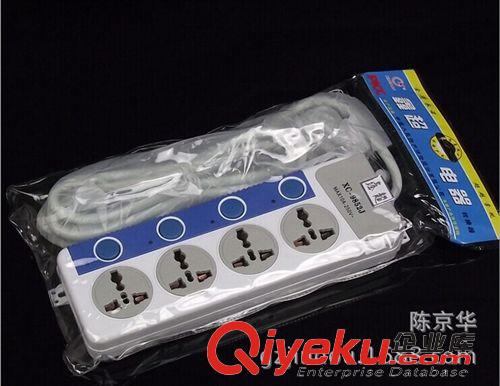 插座 鑫超9852J 電源獨(dú)立開關(guān)插座接線板 電腦插排插線板四孔拖線板3米原始圖片2