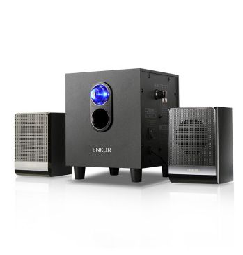 電腦配件 恩科（ENKOR）E300 2.1多媒體音箱 低音炮 木質(zhì)有源電腦音響原始圖片2