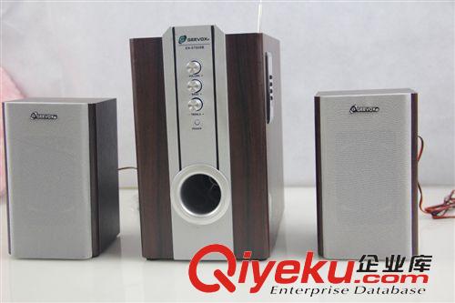 IPOD gd音箱 外貿(mào)575型2.1音箱 帶插卡 收音 全木結(jié)構(gòu) 三旋鈕調(diào)節(jié) 5寸低音喇叭原始圖片2