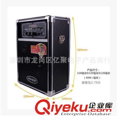 戶外可充電低音炮 愛歌Q61插卡便攜移動低音炮晨練電瓶音響廣場舞大功率戶外音箱原始圖片2