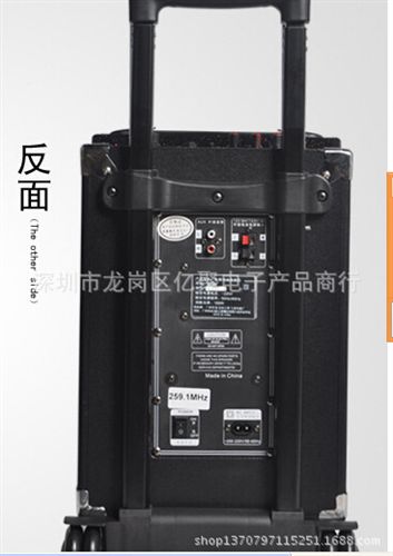 戶外可充電低音炮 特美聲飛揚Q10 戶外大功率拉桿電瓶音響10寸 移動廣場舞便攜音箱原始圖片3