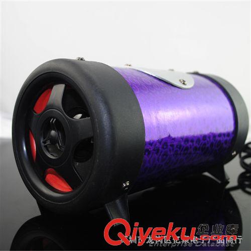 家用車載低音炮 現(xiàn)代{wp}4寸摩托車電動音響12V/220V可插卡車載低音炮電腦音箱原始圖片2