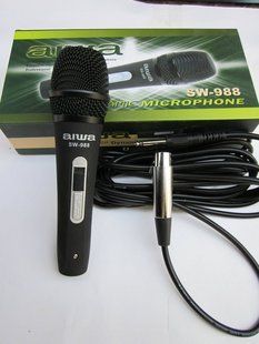 家用車載低音炮 aiwa愛華SW 有線麥克風 卡啦OK DVD 麥克風 話筒原始圖片2