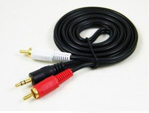 配件線材電源 一分二音頻線 3.5mm轉2蓮花RCA  電腦連接音響線