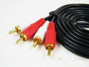 配件線材電源 2RCA/2RCA   高品質(zhì)全銅音頻線 [加粗帶包裝]  3 M原始圖片2
