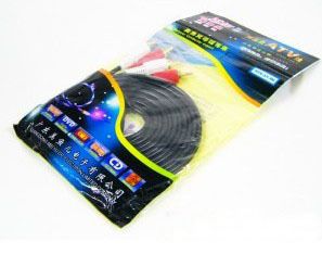 配件線材電源 2RCA/2RCA   高品質(zhì)全銅音頻線 [加粗帶包裝]  3 M原始圖片3