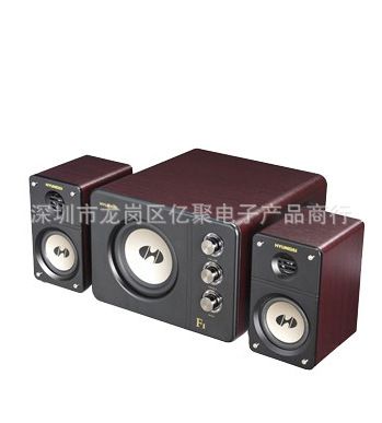 多媒體音箱 現代多媒體臺式電腦多媒體音響 有源木質筆記本2.1插卡音箱低音炮原始圖片2