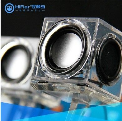 屁顛蟲HIFI音箱 屁顛蟲072透明音箱四聲道3D音效USB供電精致迷你音箱原始圖片2