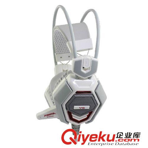 電腦耳機 西伯利亞 V6 發光游戲網吧耳機 頭戴式抗暴力 超重低音 LOL原始圖片2