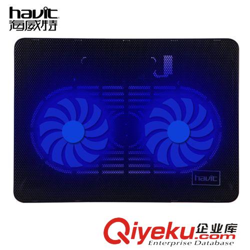 散熱底座 海威特雙風(fēng)扇靜音筆記本散熱器 14寸15.6寸電腦散熱底座 黑色