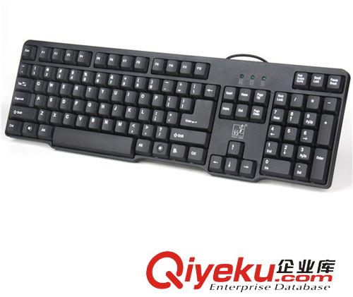 精品推薦 微鑫tg批發 Q8有線USB網吧鍵盤 全黑臺式機電腦鍵盤原始圖片2