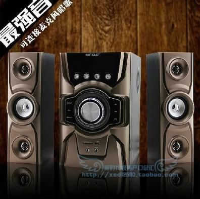 電腦音響 先科音箱 電腦音箱 電腦音響 音響低音炮有 源多媒體2.1臺(tái)式zp