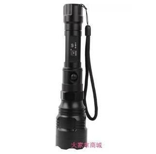 強(qiáng)光手電 批發(fā)微笑鯊909A 充電手電筒 中部調(diào)光 中部調(diào)焦 LED充電手電筒
