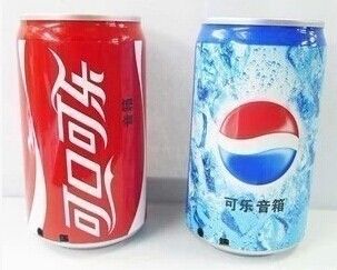 小音箱（走量） 可樂型迷你插卡小音箱 便攜式音響 插TF卡 FM收音機原始圖片2