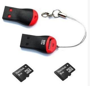 讀卡器 口哨TF/M2 汽車USB 手機(jī)tf批發(fā) 2合1讀卡器 迷你可讀原始圖片3