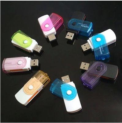 讀卡器 010迷你鋁合金tf sd卡讀卡器 高速2.0迷你TF多合一內(nèi)存電腦