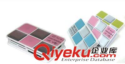 讀卡器 USB{wn}數(shù)碼相機化妝盒讀卡器多合一 讀SD.MS.M2.TF sd tf多功能原始圖片2