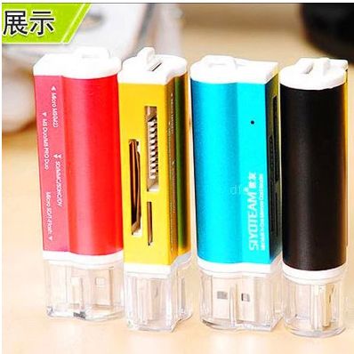 讀卡器 新品打火機(jī)鋁合金USB{wn}內(nèi)存卡讀卡器多合一tf sd多功能原始圖片2