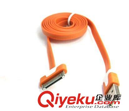 手機(jī)配件產(chǎn)品 小面條蘋果iphone4 4s ipad大口數(shù)據(jù)線 扁平 彩色數(shù)據(jù)線 充電線