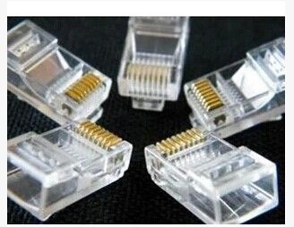 電腦線材 電腦屏蔽水晶頭 RJ-45 超五類網絡 超五類網線水晶頭 鐵殼水晶頭