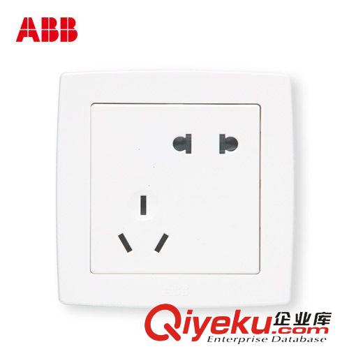 開關插座 【ABB開關插座】德韻直邊/白色/二三極/五孔插座 AL205;10080594