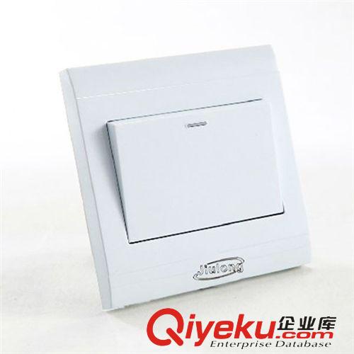 X4系列(家裝款) 玖朧電工開關插座面板一位開關單控 86型暗裝 白色 誠招批發(fā)商原始圖片2