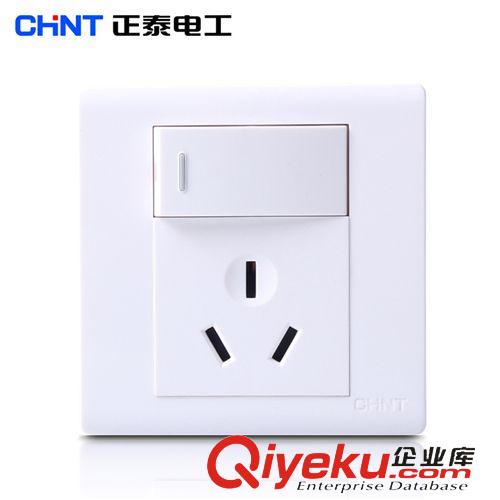 正泰開關(guān)7D/e致 正泰電工開關(guān)插座 一開雙16A三孔空調(diào)插座面板 7-D41610促銷