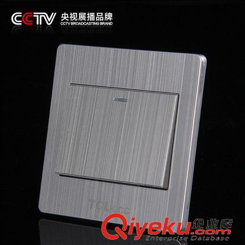 86-X5 炫銀系列 廠家直銷墻壁開關插座 品質保證 X5炫銀系列 一開單控開關原始圖片2