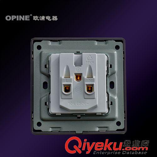 按系列分類 【企業(yè)集采】插座OPINE不銹鋼拉絲電源插座 開關插座五孔墻壁插座原始圖片3