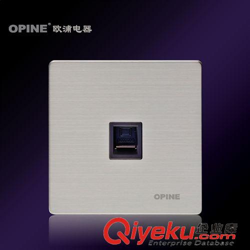 按系列分類 【企業(yè)集采】OPINE不銹鋼電視開關(guān)插座 有線電視接頭墻壁開關(guān)
