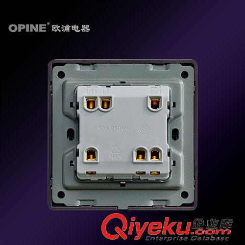 按開關(guān)分類 OPINE電器開關(guān)廠 開關(guān)不銹鋼拉絲面板 二開雙控電源開關(guān) 開關(guān)面板原始圖片3
