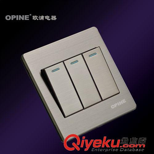 按開關(guān)分類 OPINE開關(guān)插座面板86型三位墻壁開關(guān)插座三開單控開關(guān) 面板開關(guān)原始圖片2