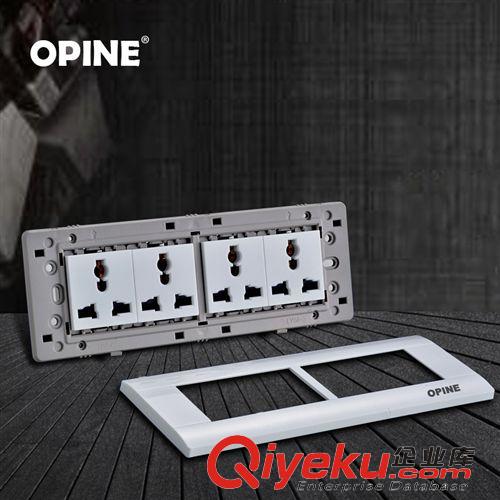 按插座分類 OPINE118開關插座多功能插座12孔插座墻壁開關插座118開關面板原始圖片2