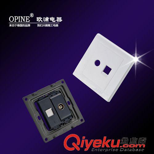 弱電板類 OPINE電視電腦插座 電視電腦插座面板 網(wǎng)絡(luò)網(wǎng)線寬帶插座家用開關(guān)原始圖片2