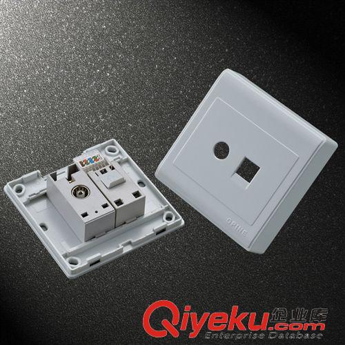 弱電板類(lèi) OPINE電視電話插座 電視電話墻壁插座 家用開(kāi)關(guān)明裝 溫州墻壁開(kāi)關(guān)原始圖片3