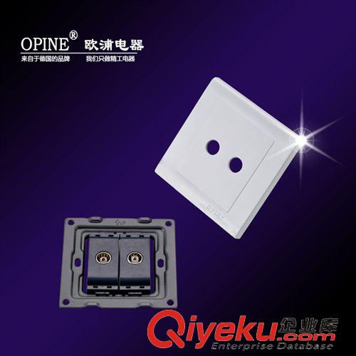 弱電板類 暗裝插座墻壁開關(guān)插座OPINE雙電視插座兩位電視插座電源插座原始圖片2