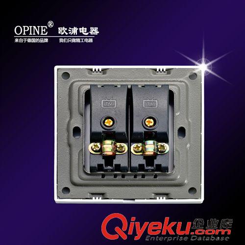 弱電板類 暗裝插座墻壁開關(guān)插座OPINE雙電視插座兩位電視插座電源插座原始圖片3
