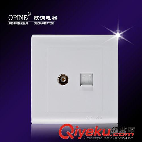 弱電板類 暗裝插座墻壁開關(guān)插座OPINE雙電視插座兩位電視插座電源插座