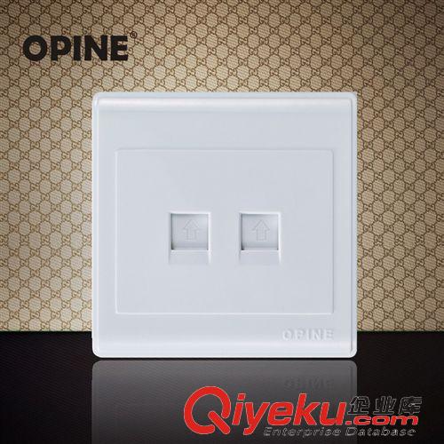 弱電板類 OPINE電器開關(guān)面板 86型弱電二位二芯電話墻壁插座 生產(chǎn)廠家批發(fā)