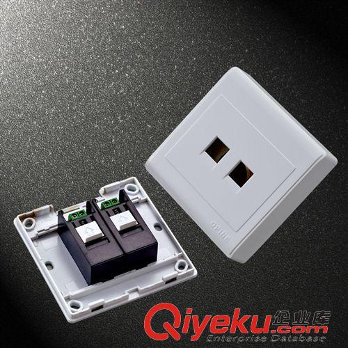 弱電板類 OPINE電器開關(guān)面板 86型弱電二位二芯電話墻壁插座 生產(chǎn)廠家批發(fā)原始圖片3