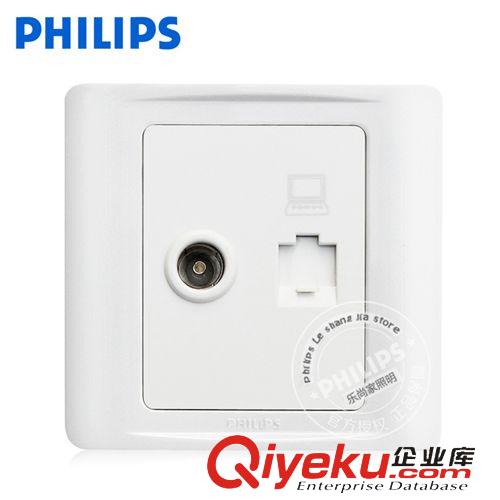 飛利浦開關(guān)插座 飛利浦總代理開關(guān)插座 Q2易系列-電視電腦插座 801TV-PC 團購批發(fā)